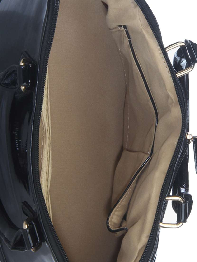 black leatherette  handbag - 13253836 -  Standard Image - 2