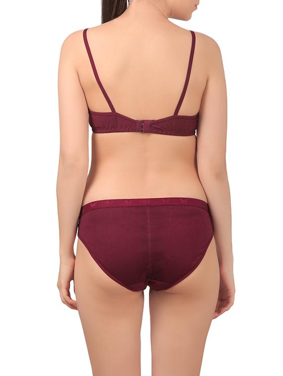 purple net bra and panty set - 13253995 - Standard Image - 2