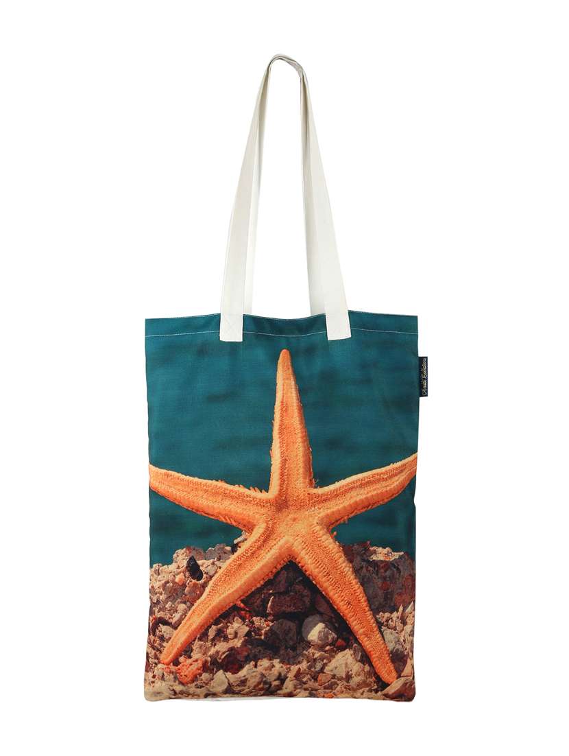 multi colored polyester tote
