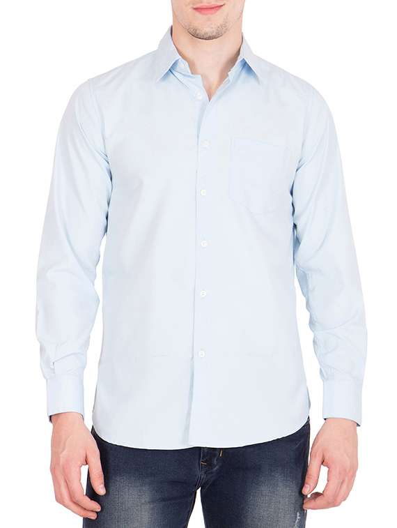 light blue cotton casual shirt
