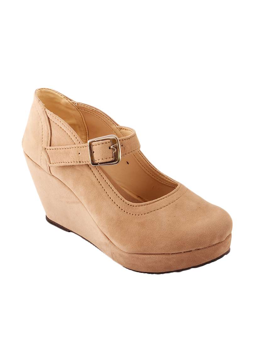 beige ankle strap wedge