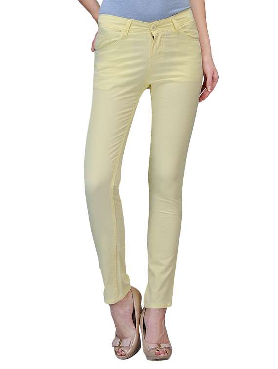 yellow cotton chinos trouser