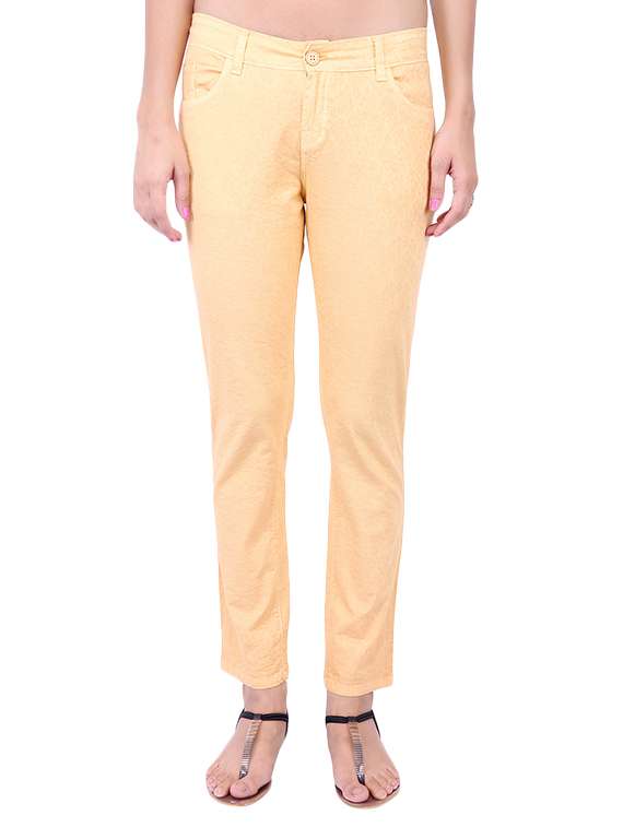 orange cotton trousers