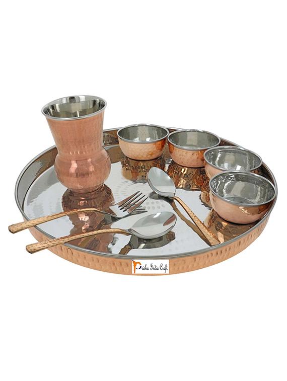 copper dinner set by prisha