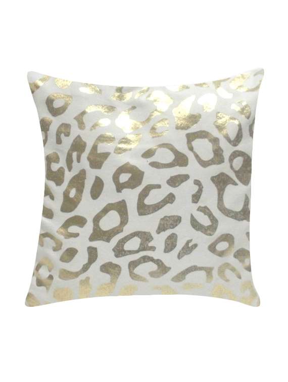 ambbi collection printed cushion cover with foil print animal texture