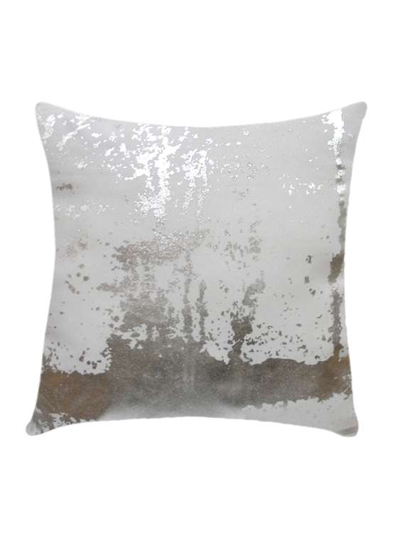 ambbi collection printed cushion cover with foil print abstract distorted print