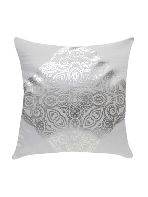 ambbi collection printed cushion cover with foil print curvy traditional print - 13271230 -  Standard Image - 0