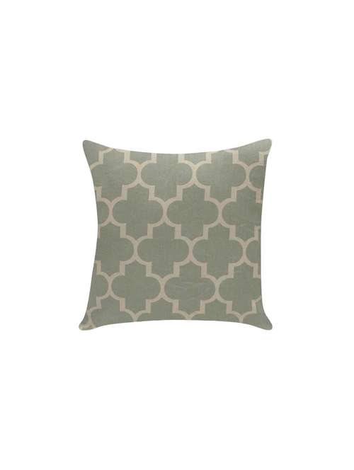 ambbi collection printed linen cushion cover with jaal print - 13271268 - Standard Image - 0