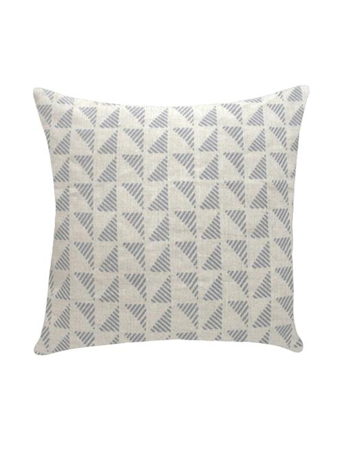 ambbi collection printed linen cushion cover with right angle triangles with lines - 13271281 - Standard Image - 0