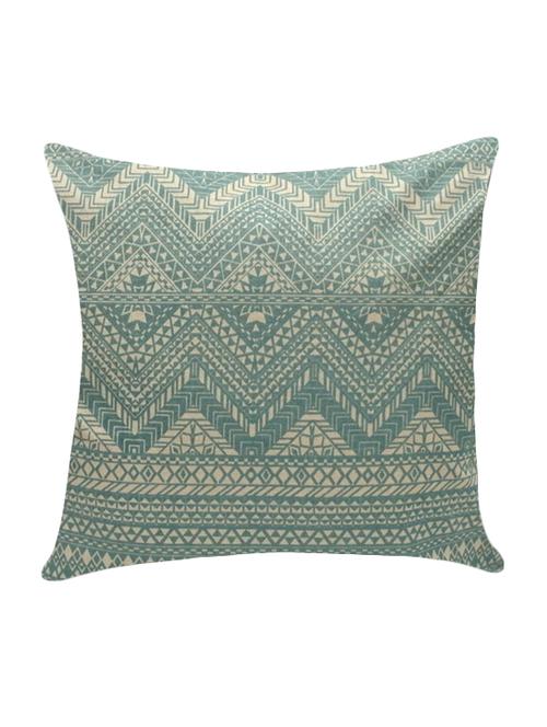 ambbi collection printed linen cushion cover with geometric design - 13271283 -  Standard Image - 0