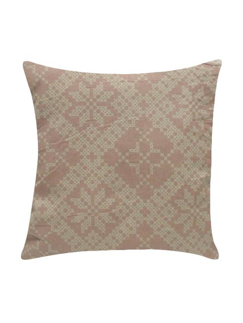 ambbi collection printed linen cushion cover with geometric dots design - 13271287 - Standard Image - 0