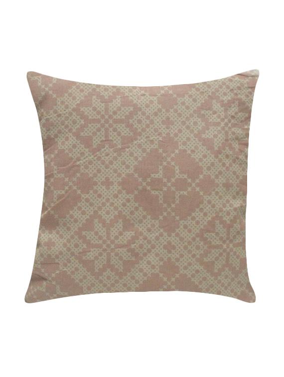 ambbi collection printed linen cushion cover with geometric dots design - 13271287 - Zoom Image - 0