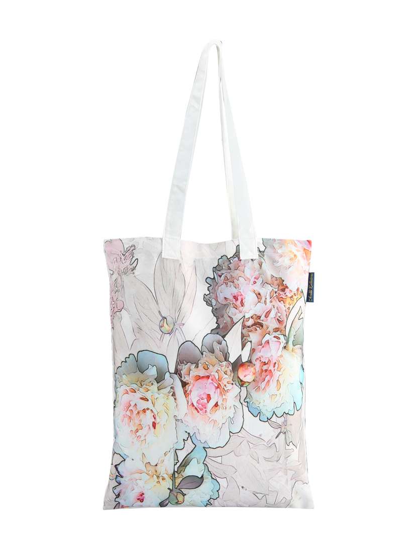 multi colored polyester shopping bag