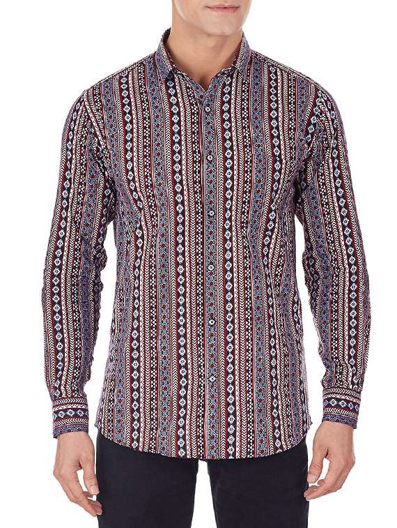 red cotton casual shirt