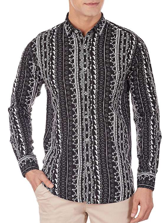 black cotton casual shirt