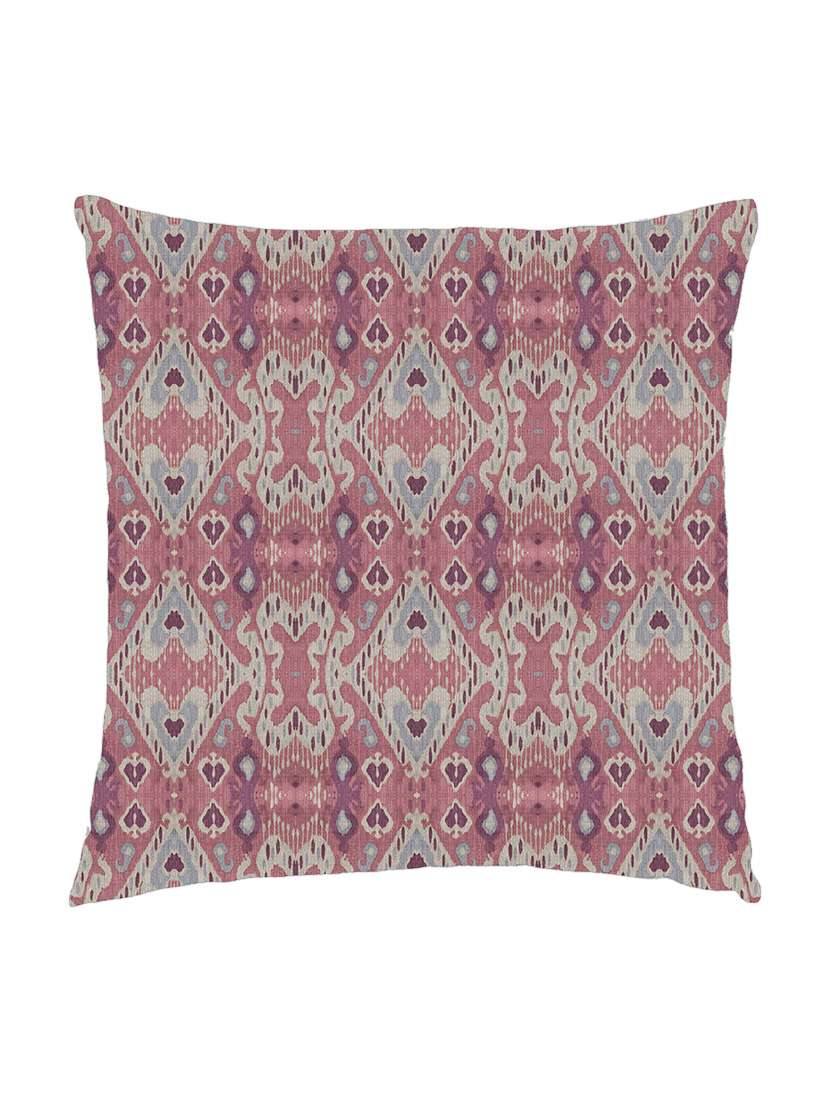 digitally printed cushion cover of pink ikat look - 13285719 -  Zoom Image - 0