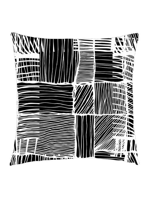 digitally printed cushion cover of black & white lines - 13285778 - Standard Image - 0