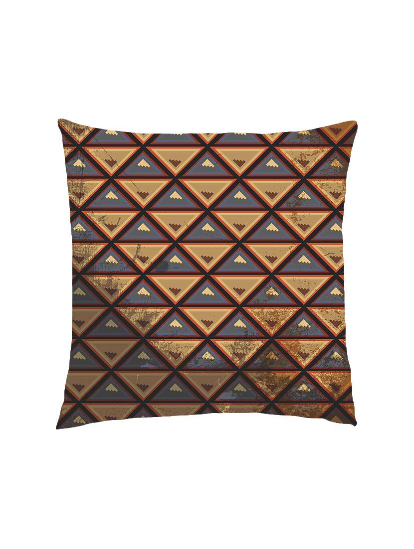 digital printed cushion cover withtriangle tribal pattern