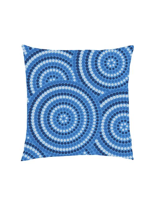 digital printed cushion with blue dotted circles - 13285891 -  Standard Image - 0