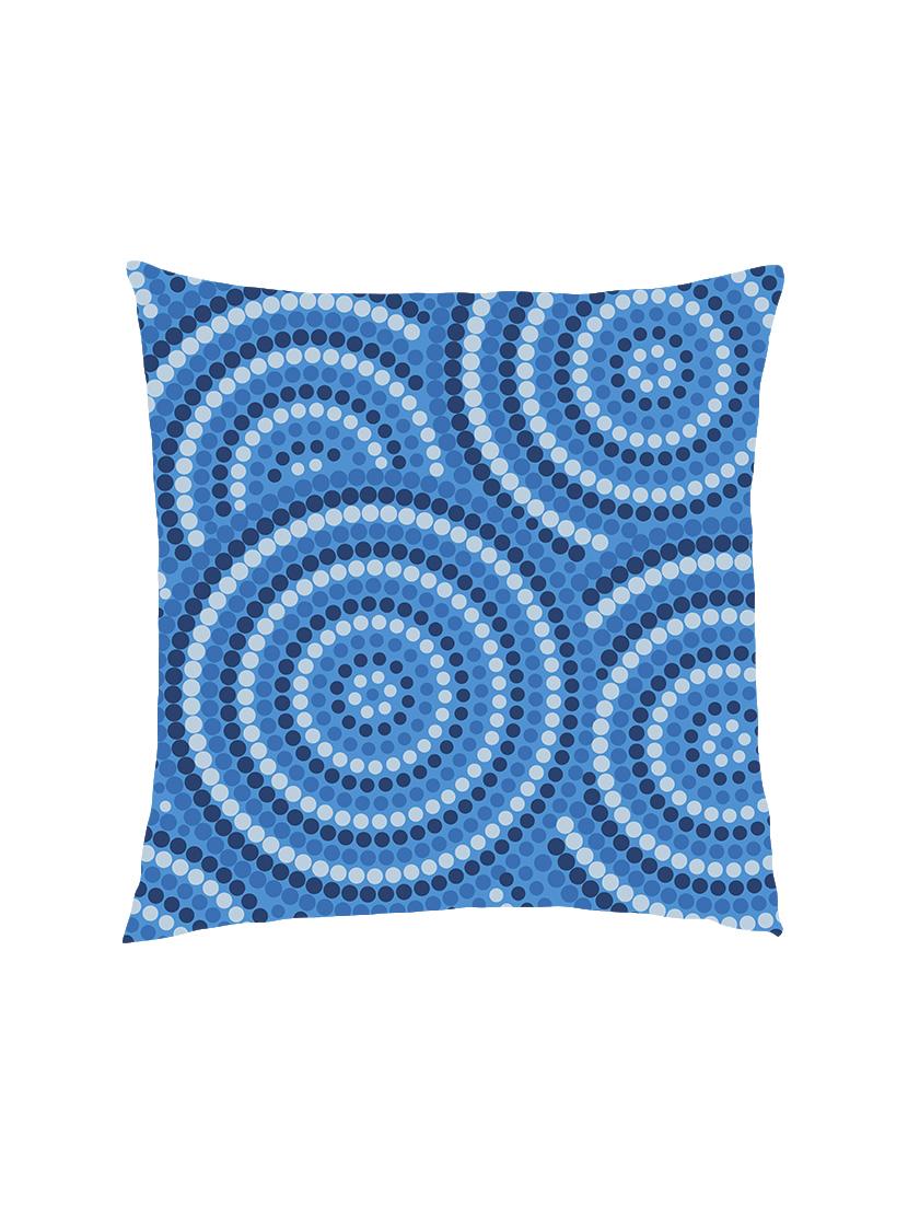 digital printed cushion with blue dotted circles - 13285891 -  Zoom Image - 0