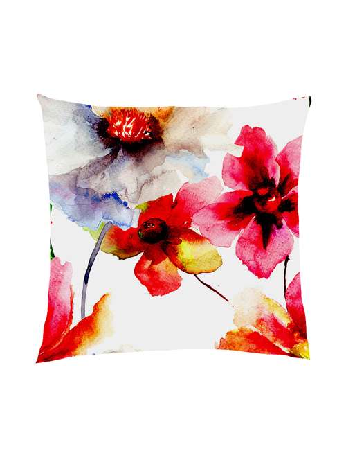 digitally printed watercolour floral design satin cushion cover - 13285997 -  Standard Image - 0