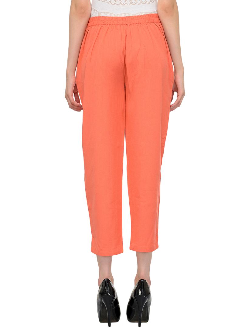 peach cotton trouser - 13287277 - Standard Image - 2