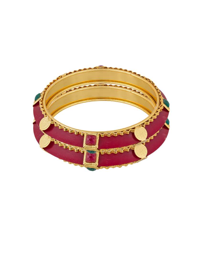 red gold plated bangle