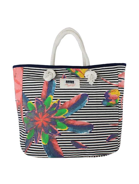 multi colored canvas tote