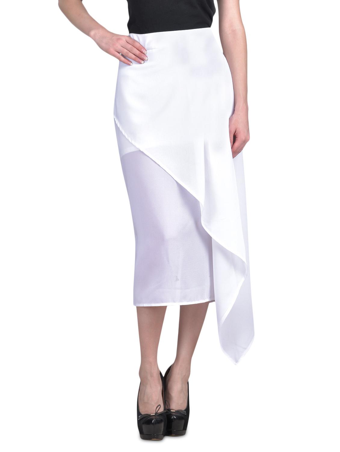 white asymmetrical layered skirt - 1329549 -  Zoom Image - 0