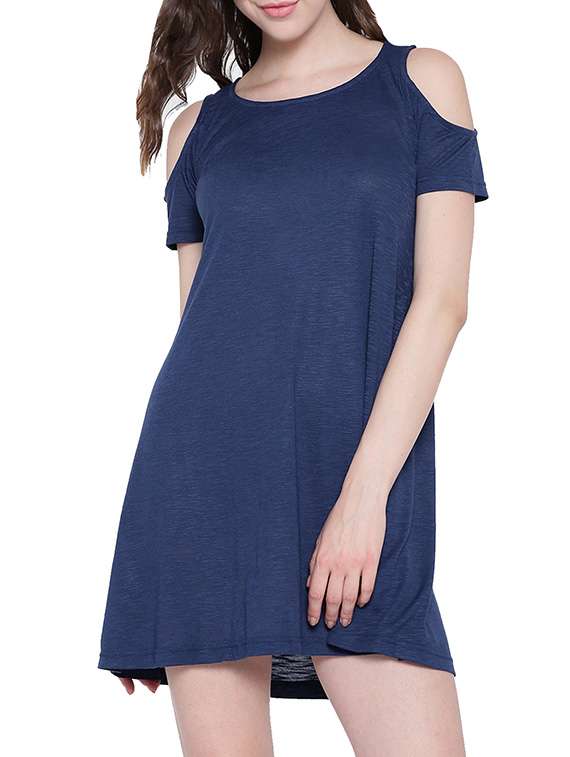 women's shift solid dress