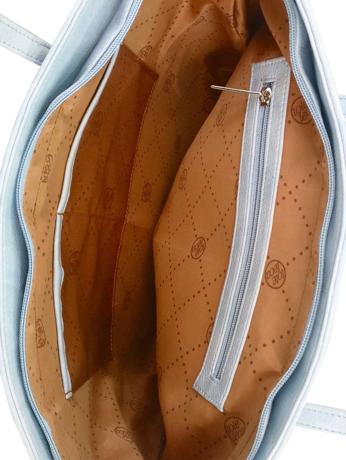 blue leatherette  handbag - 13303320 -  Standard Image - 2