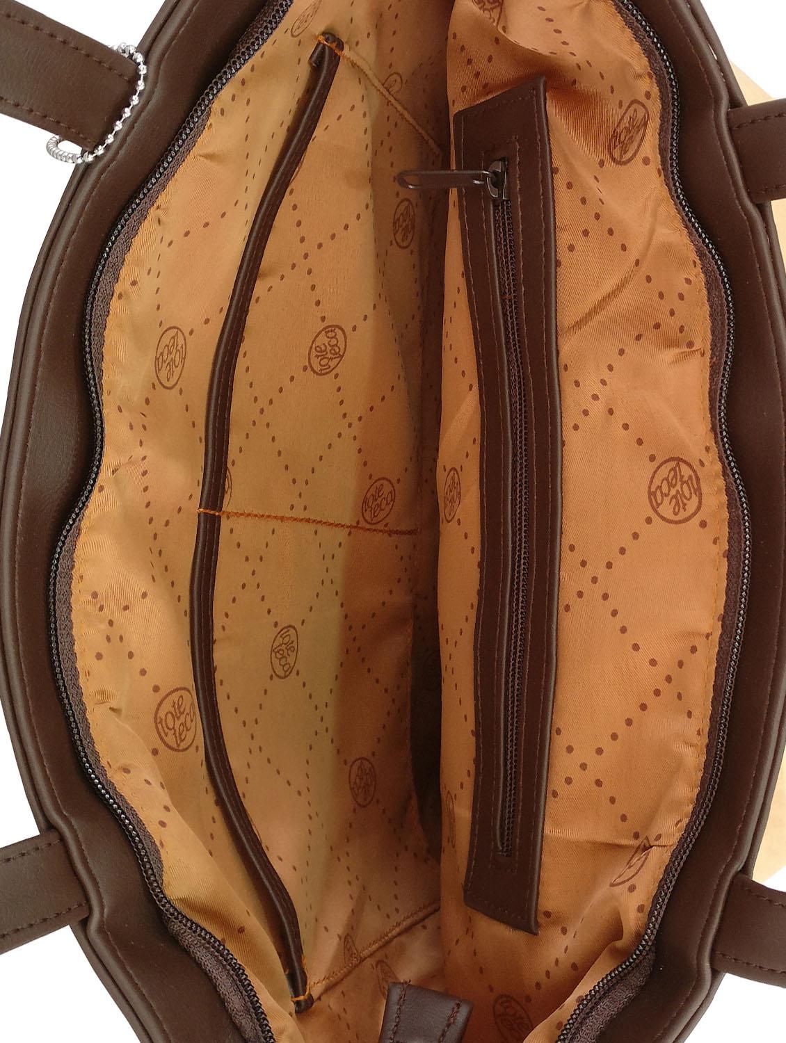 beige leatherette handbag - 13303335 - Standard Image - 2