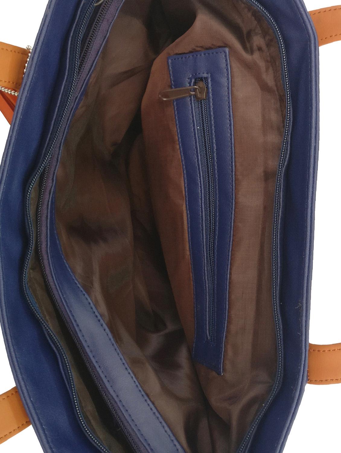 blue leatherette handbag - 13303336 - Standard Image - 2