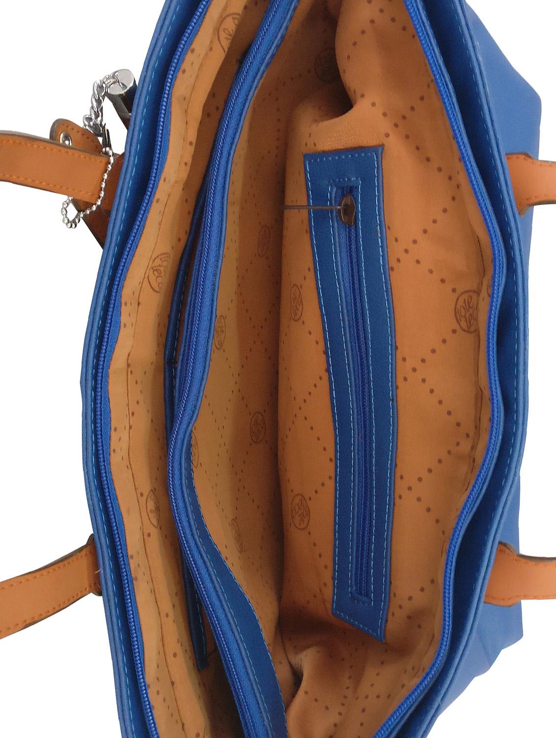 blue leatherette handbag - 13303337 - Standard Image - 2