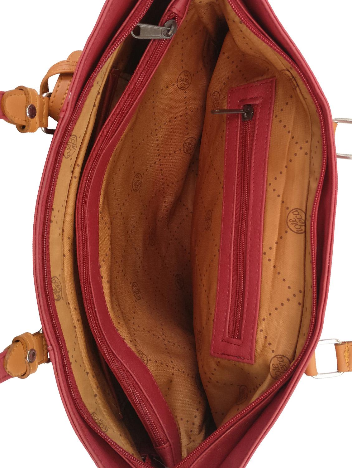 maroon leatherette handbag - 13303351 - Standard Image - 2