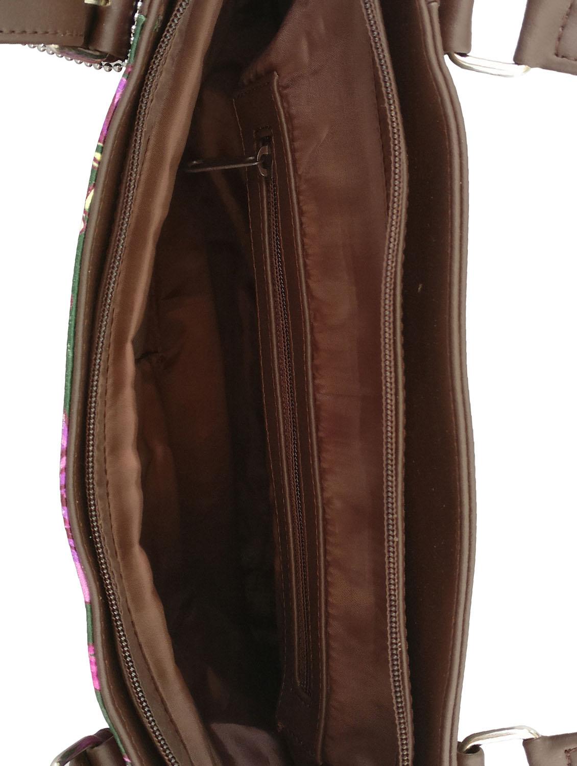 brown leatherette handbag - 13303360 - Standard Image - 2