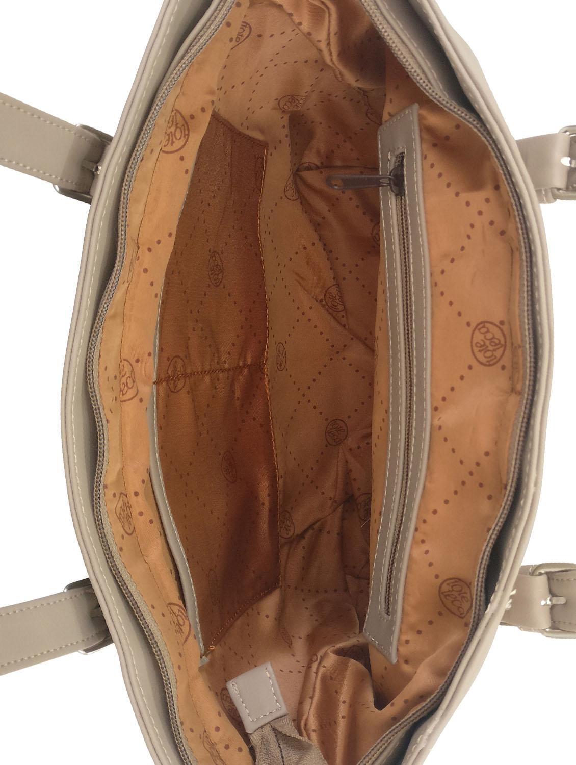 beige leatherette handbag - 13303370 - Standard Image - 2