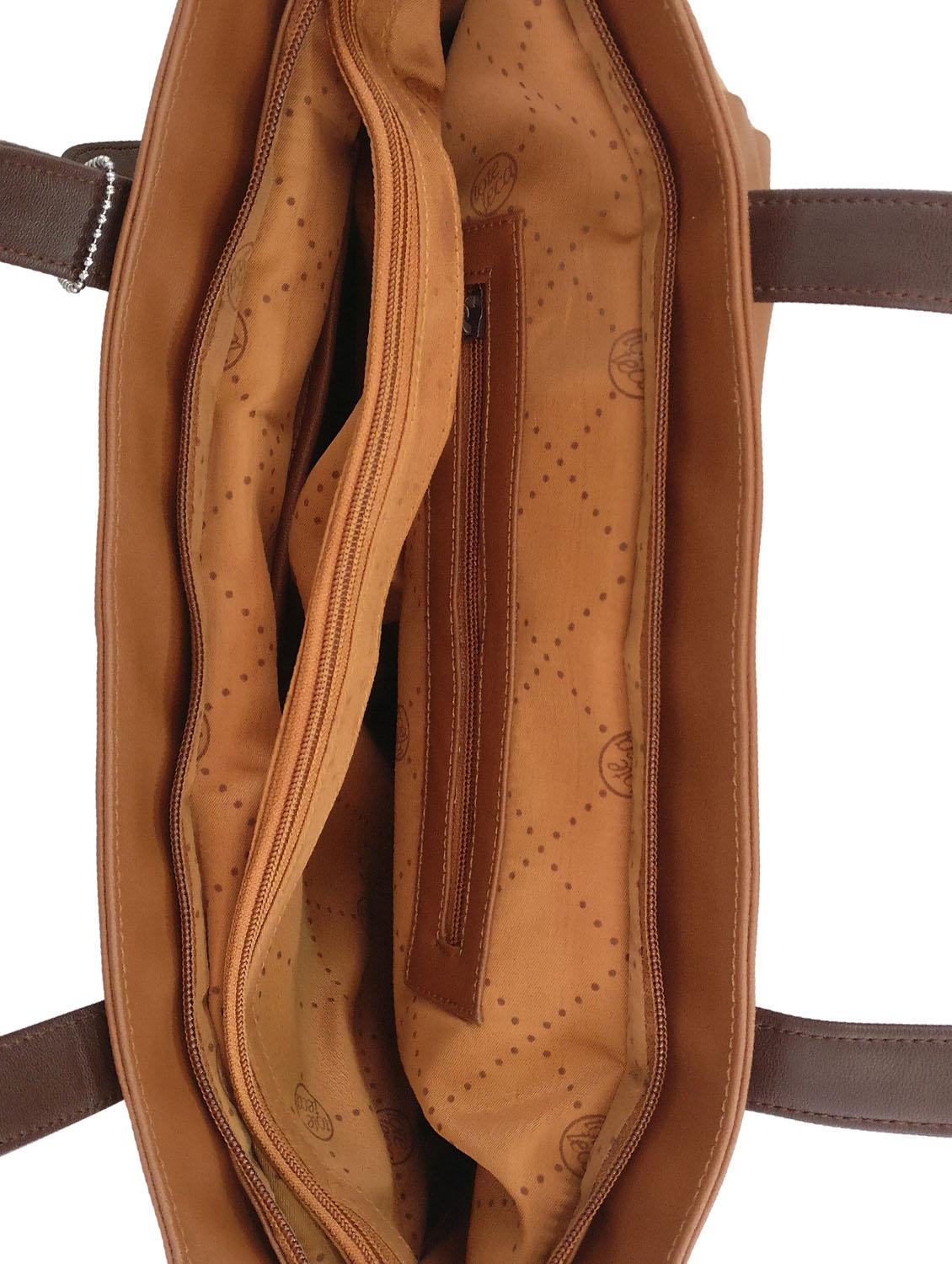 tan leatherette handbag - 13303374 - Standard Image - 2