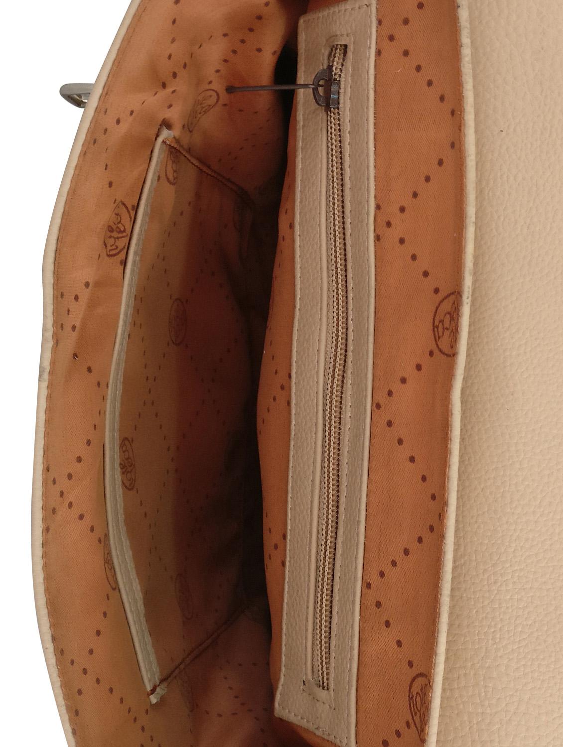 beige leatherette sling bag - 13303420 - Standard Image - 2