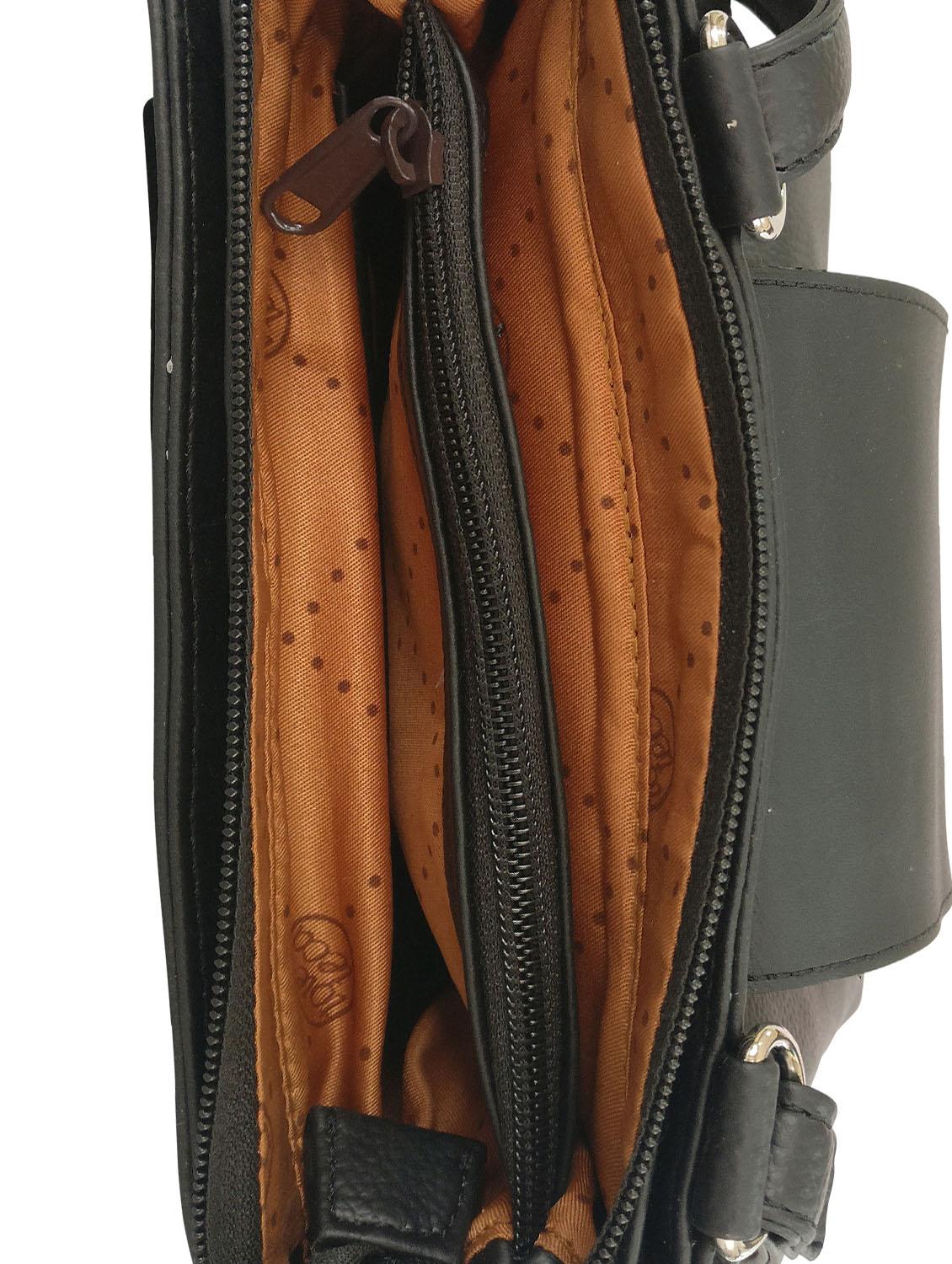 black leatherette sling bag - 13303447 - Standard Image - 2