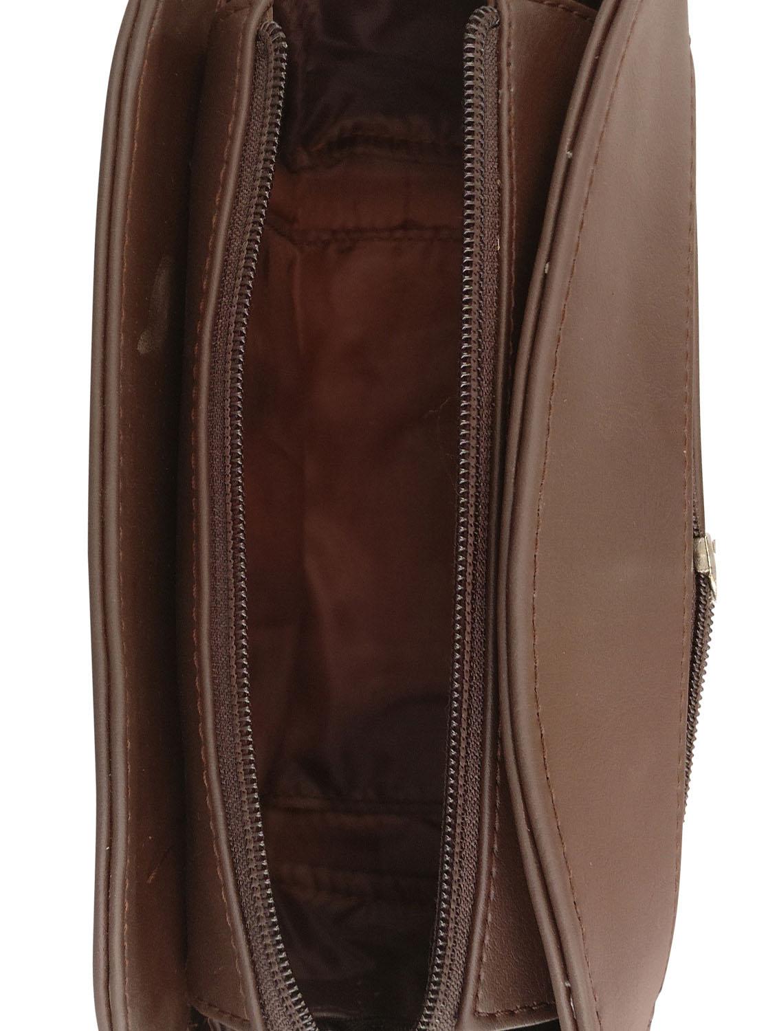 brown leatherette sling bag - 13303456 - Standard Image - 2