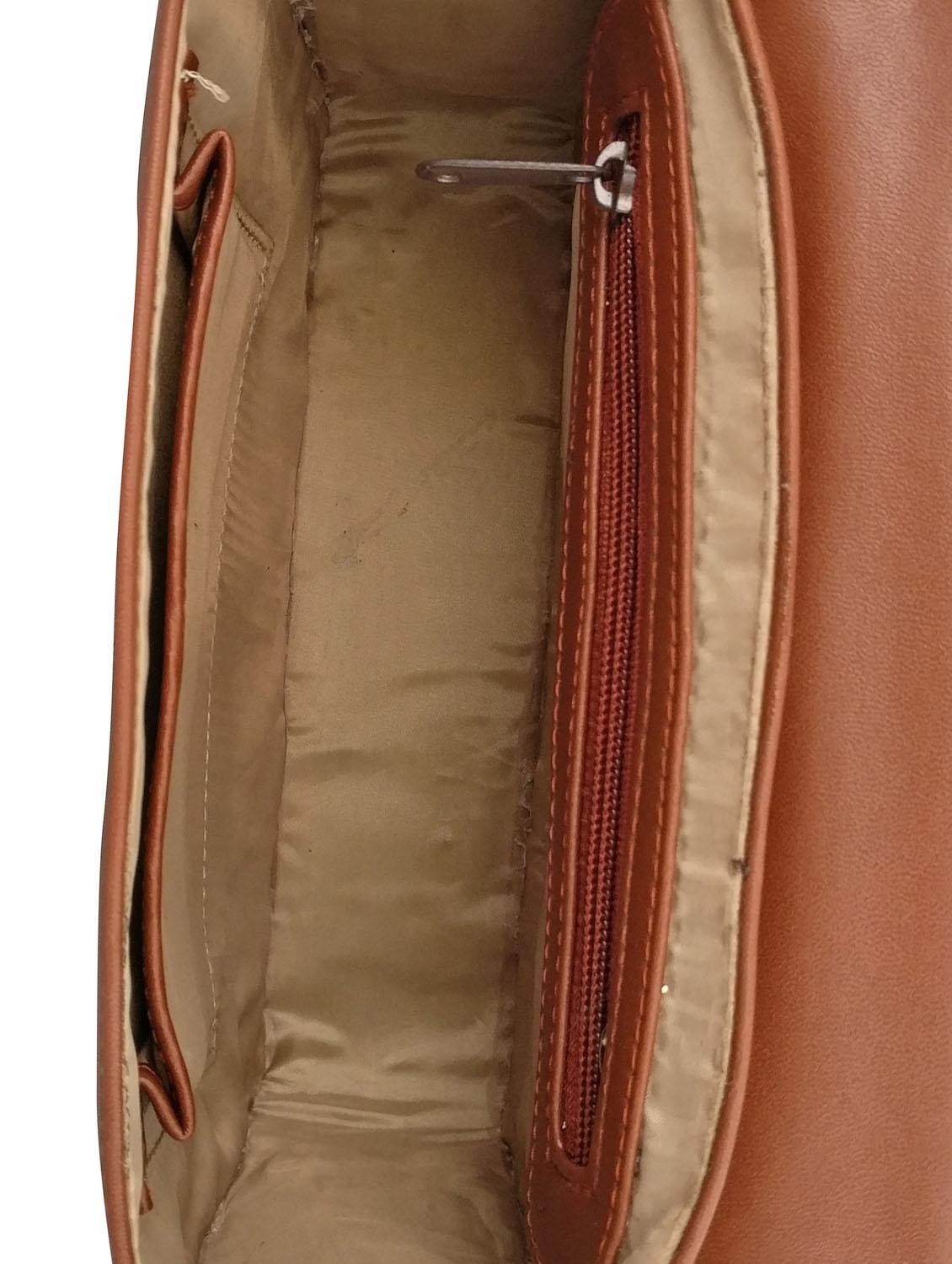 brown leatherette sling bag - 13303457 - Standard Image - 2
