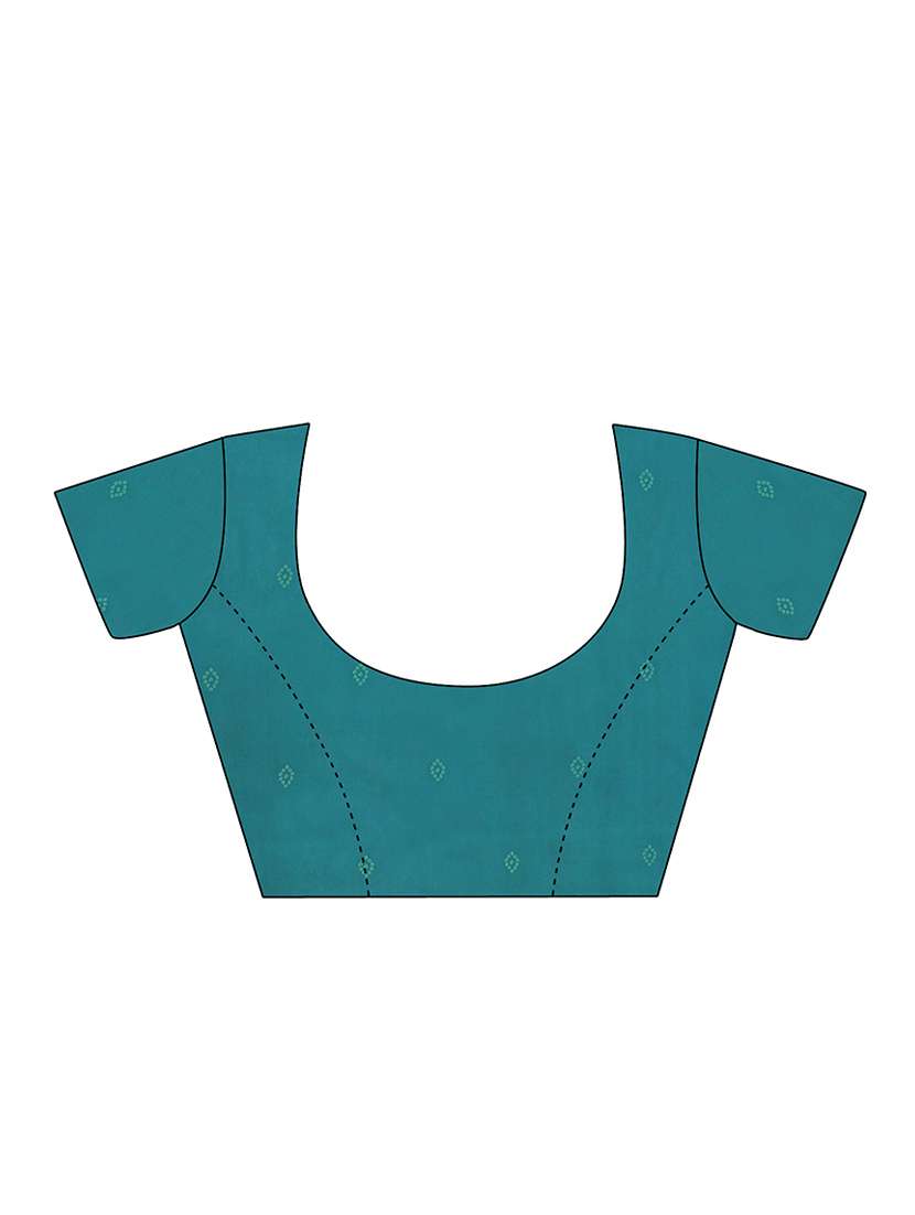 maroon cotton bandhani saree with blouse - 13308136 - Standard Image - 2