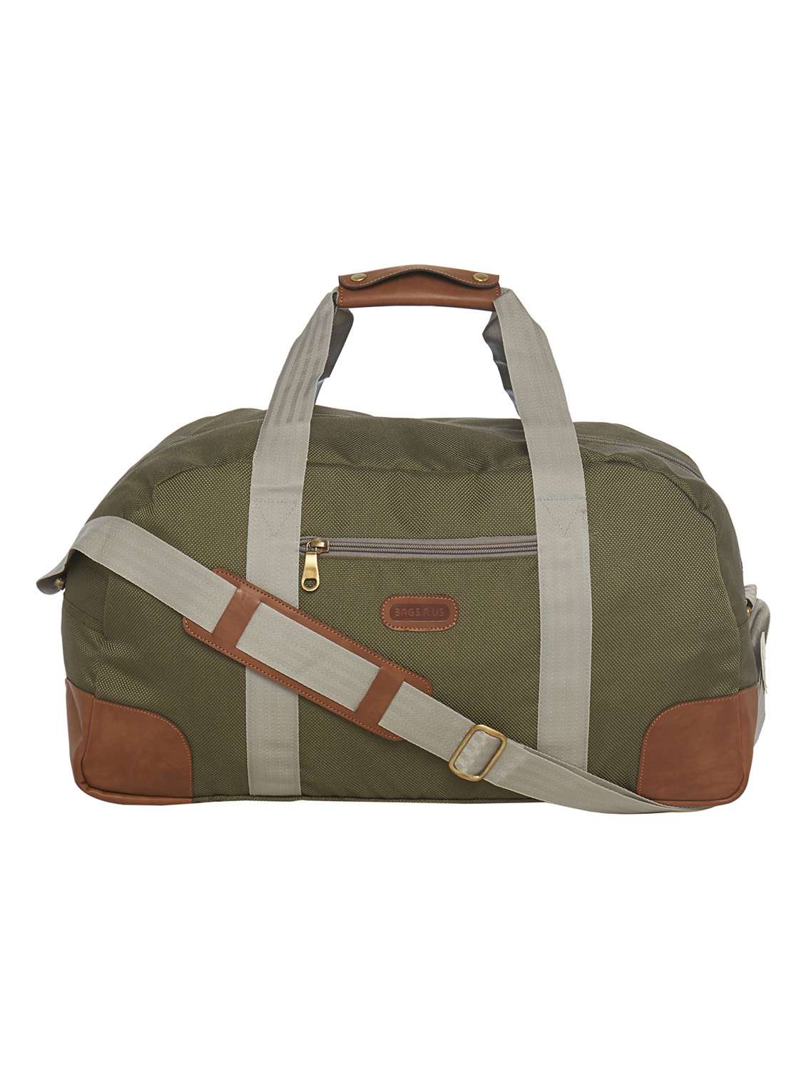green polyester dufflebag