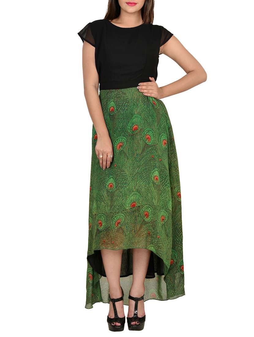 tie knot back high low dress