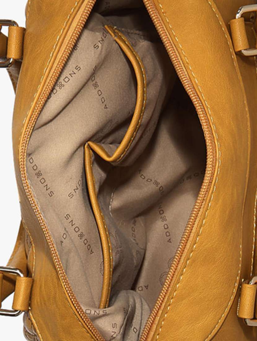 yellow leatherette handbag - 13310527 - Standard Image - 2