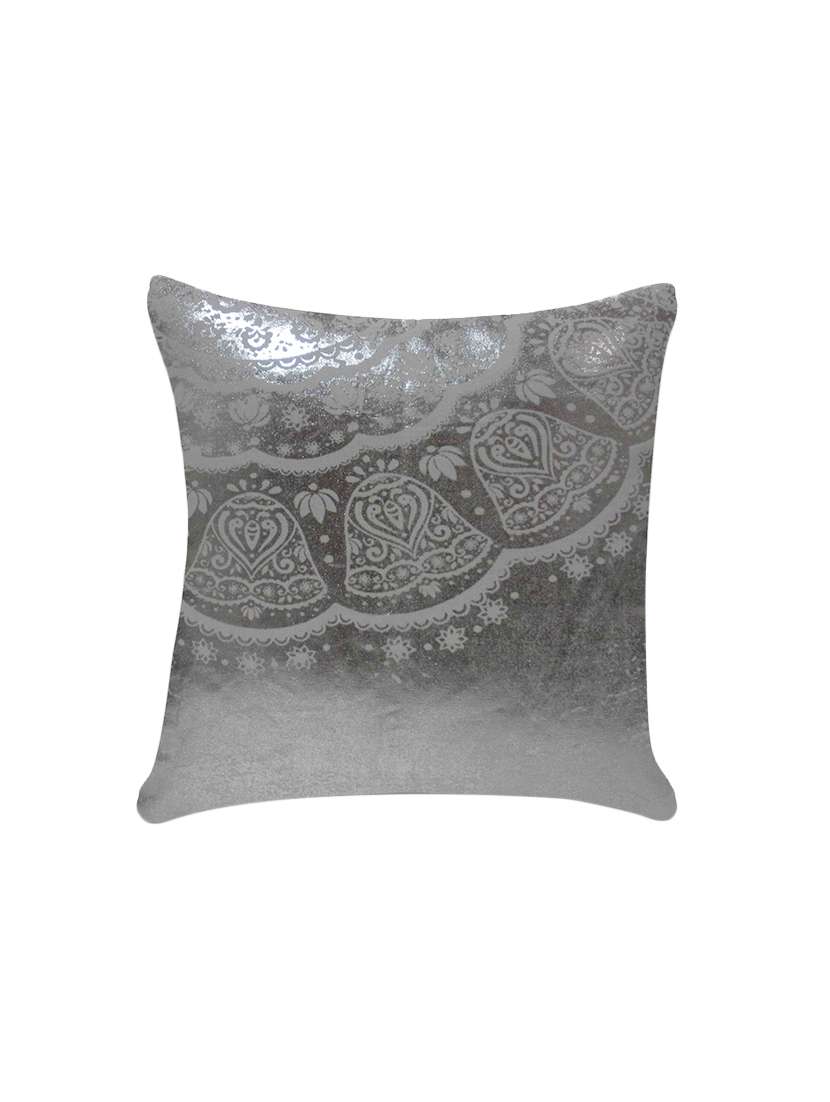 ambbi collection printed cushion cover with foil print distorted design