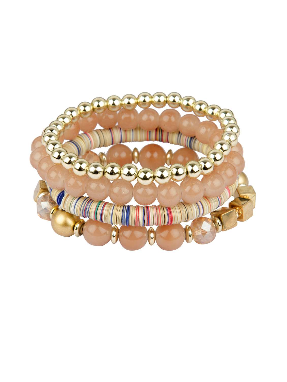 Brown beads embellished bracelet