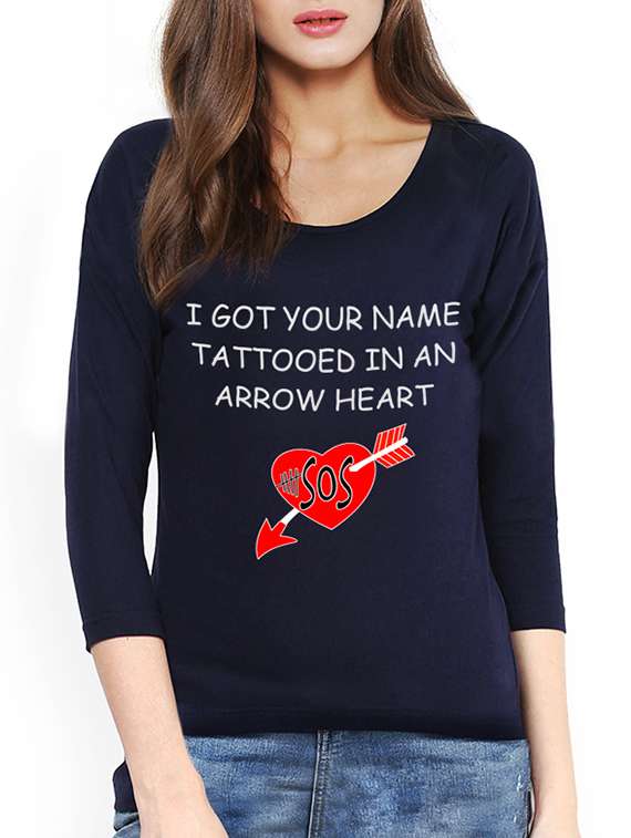 navy blue cotton regular tshirt