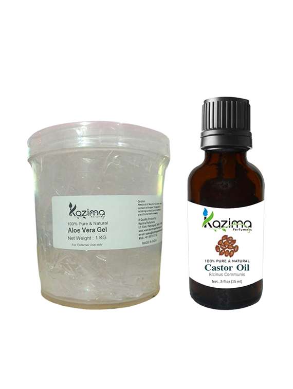 kazima aloe vera gel and kazima castor oil 